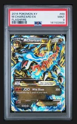 2014 Pokemon XY M Charizard EX 69/106 Flashfire PSA 9 - Image 1