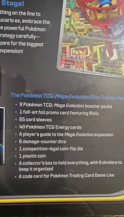 Pokemon Mega Evolution Lucario ETB Elite Trainer Box New & Sealed - Image 5