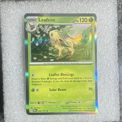 Pokemon Leafeon 005/131 Sv: Prismatic Evolutions Reverse Holo *INK MISPRINT* - Image 1