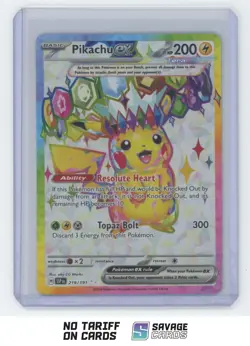 2024 Pokemon Scarlet & Violet Surging Sparks Pikachu ex #219/191 - Image 1