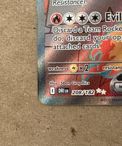 Team Rocket's Moltres Ex Holo Destined Rivals Ultra Rare 208/182 Pokemon TCG - Image 5
