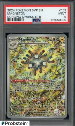 2024 Pokemon Scarlet & Violet Promos Surging Sparks ETB #159 Magneton PSA 9 #5 - Image 1