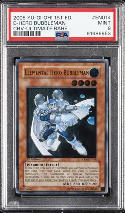 2005 YU-GI-OH! CRV-CYBERNETIC REVOLUTION #EN014 ELEMENTAL HERO BUBBLEMAN PSA 9 - Image 1