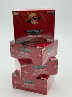 Lot of (4) One Piece TCG OP-13 Carrying On His Will Booster Boxes SEALED - Image 1