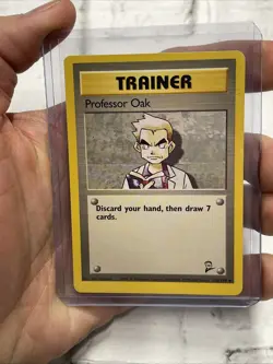 Professor Oak - 116/130 Base Set 2 Regular 2000 Pokemon TCG Pokemon Card Vtg LP+ - Image 1