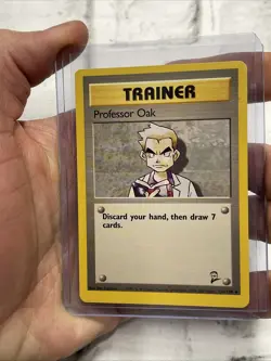 Professor Oak - 116/130 Base Set 2 Regular 2000 Pokemon TCG Pokemon Card Vtg LP+ - Image 2