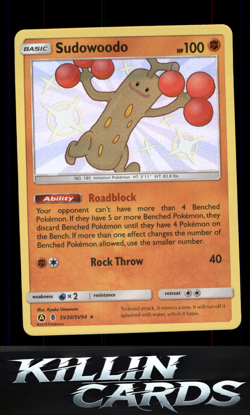 Sudowoodo SV20/SV94 Pokemon Shiny Holo Rare Hidden Fates: Shiny Vault Card NM - Image 1