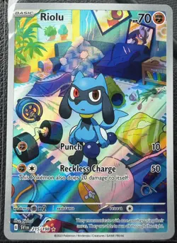 Riolu 215/198 Holo Illustration Rare Scarlet & Violet Base Set Pokemon Card - Image 1