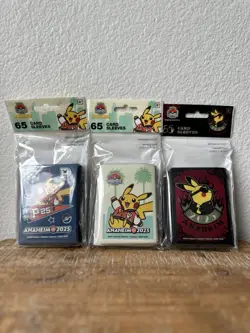 Pokemon World Championships 2025 Anaheim - Set Of 3 Card Sleeves - Image 1