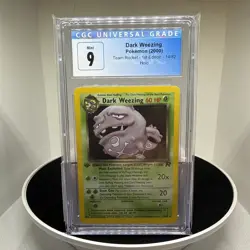 CGC 9 MINT Dark Weezing Team Rocket 1st Edition 14/82 Holo Pokemon Card - Image 1