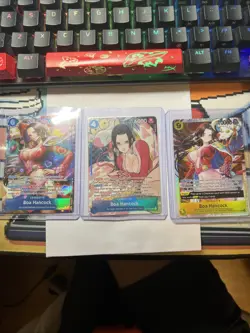 One Piece Card Game Boa Hancock Holo Lot of 3 - Image 1