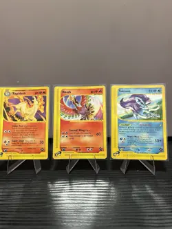 Pokemon TCG Lot of 3 WoTC cards Rapidash 51, Ho-oh 52, Suicune 53 - MP/HP/DMG - Image 1