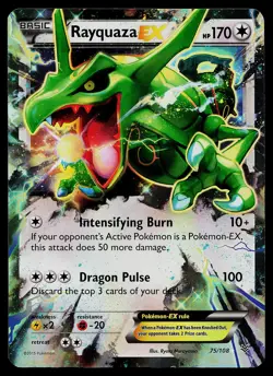 Pokemon Card - Rayquaza EX Roaring Skies 75/108 Ultra Rare - Image 1