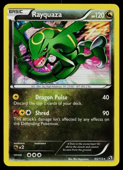 Pokemon Card - Rayquaza Legendary Treasures 93/113 Holo Rare - Image 1