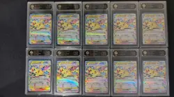TOC 10 Pristine Pikachu ex 044/193 SV8a Japanese Pokemon Card lot*10 LN05 - Image 1