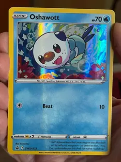 POKEMON OSHAWOTT SWSH222 PROMO BLACK STAR COSMOS HOLOFOIL NM CARD - Image 1