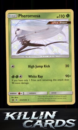 Pheromosa SV5/SV94 Pokemon Shiny Holo Rare Hidden Fates: Shiny Vault Card NM - Image 1