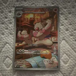Pokemon Gurdurr BLK 126/086 2025 Stage 1 100 HP 30/60 Attack Fighting Card - Image 1