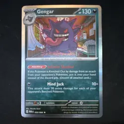Pokemon Gengar 050/088 Stage 2 Holo Rare Ability Card Ghost HP 130 POR Set - Image 1
