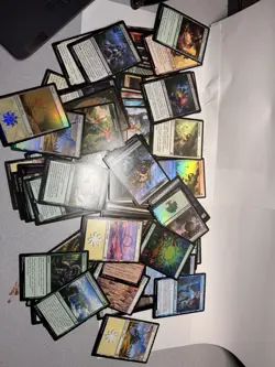 Magic: The Gathering Mixed Lot - Foil & Regular Land, Sorcery, Creature - Image 1