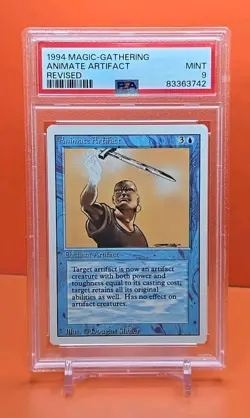 🔵🔵🔵 1994 Magic The Gathering ANIMATE ARTIFACT REVISED 3RD EDITION PSA 9 🔵🔵 - Image 1