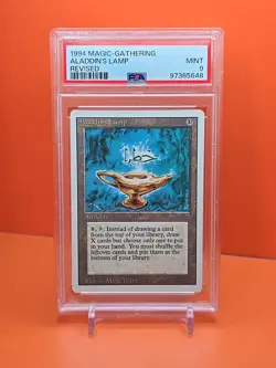 🟤🟤🟤 1994 Magic The Gathering ALADDINS LAMP REVISED 3RD EDITION PSA 9 🟤🟤🟤 - Image 1