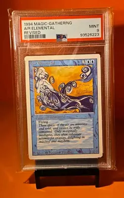 🔵🔵🔵 1994 Magic The Gathering AIR ELEMENTAL REVISED PSA 9 🔵🔵🔵 - Image 1