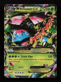 M Venusaur EX 2/146 Holo Rare EX XY Pokemon Moderately Played - Image 1