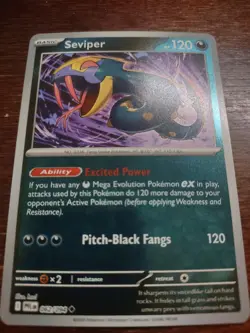 Seviper 062/094 Me02: Phantasmal Flames Reverse Holo pokemon card - Image 1
