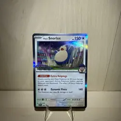 Pokemon Stamped Hop's Snorlax 184 (Prerelease) Scarlet & Violet Promo Card - Image 1