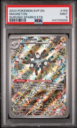 Magneton Surging Sparks 159 Black Star Promo PSA 9 Pokemon Card - Image 1