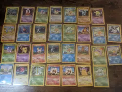 Lot Of 30 Vintage Base Set Pokemon Cards Lot 2 - Image 1