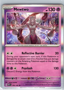 Pokemon Mewtwo ✨ Holofoil Rare SV: Scarlet & Violet 151 150/165 NM - Image 1