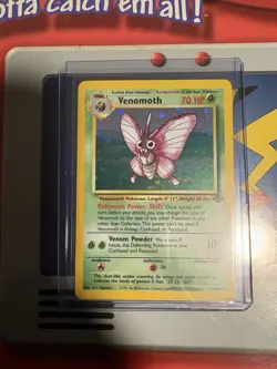 Pokemon Venomoth 13/64 Jungle Holo Rare 70 HP Card 1999 English - Image 2