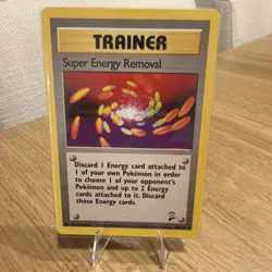 Pokemon TCG Super Energy Removal Base Set 2 Rare Trainer 108/130 WOTC English - Image 1