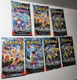 Pokemon scarlet and Violet x7 stellar Crown brand new factory sealed booster... - Image 1