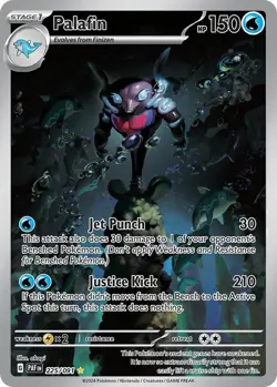 Palafin 225/091 Illustration Rare Paldean Fates Pokemon Cards - Image 1