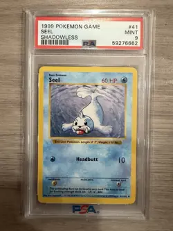 1999 Pokemon Shadowless Seel PSA 9 Mint #41 Base Set - Image 1