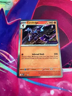 Ceruledge MEP014 Phantasmal Flames STAFF Promo Near Mint Pokemon TCG - Image 1