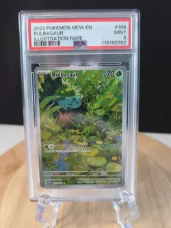 Pokemon Bulbasaur Illustration Rare Holo 166/165 Scarlet & Violet 151 PSA 9 - Image 1