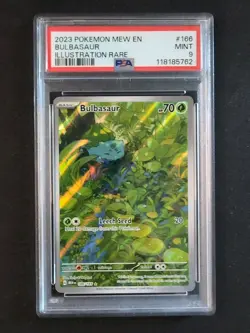 Pokemon Bulbasaur Illustration Rare Holo 166/165 Scarlet & Violet 151 PSA 9 - Image 2