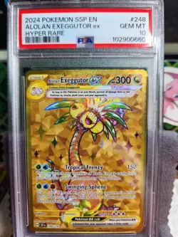 Pokemon 2024 Surging Sparks Hyper Rare ALOLAN EXEGGUTOR EX #248 PSA 10 Gem Mint - Image 1