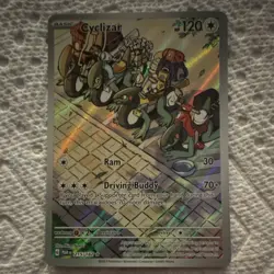 Pokemon Cyclizar Illustration Rare Holo SV04 Paradox Rift 215/182 120 HP Dragon - Image 1