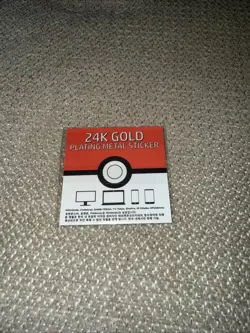 Pokemon Jigglypuff 24K Gold Plating Metal Sticker Sealed - Image 2