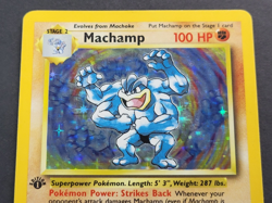 Base Set 1st edition Pokemon TCG Machamp 8/102 Rare Holo HP/DMG - Image 4