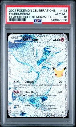 PSA 10 Reshiram 113/114 Celebrations Pokemon - Image 1