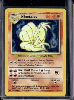 1999 Pokemon Unlimited Ninetales Rare Holo #12/102 - Image 1