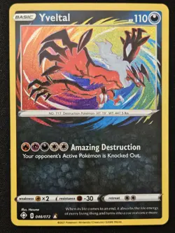 Yveltal 046/072 Shining Fates Amazing Rare Holo Pokemon Trading CardGame 2021 NM - Image 1