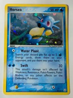 Horsea 58/109 Team Rocket Returns Stamped - Pokemon Holo Foil Rare Nice! - Image 1