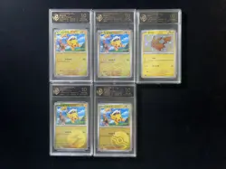 2025 Pokemon S-CHN CBB1C 0704/09 Captain Pikachu RPA 10 Pristine Lot*5 #2 ER08 - Image 1